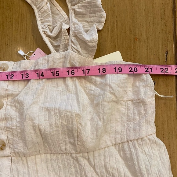 Anthropologie Women’s Blu Pepper Maxi Peasant Sleeveless Ruffles Cream NEW 1XL - Picture 10 of 16